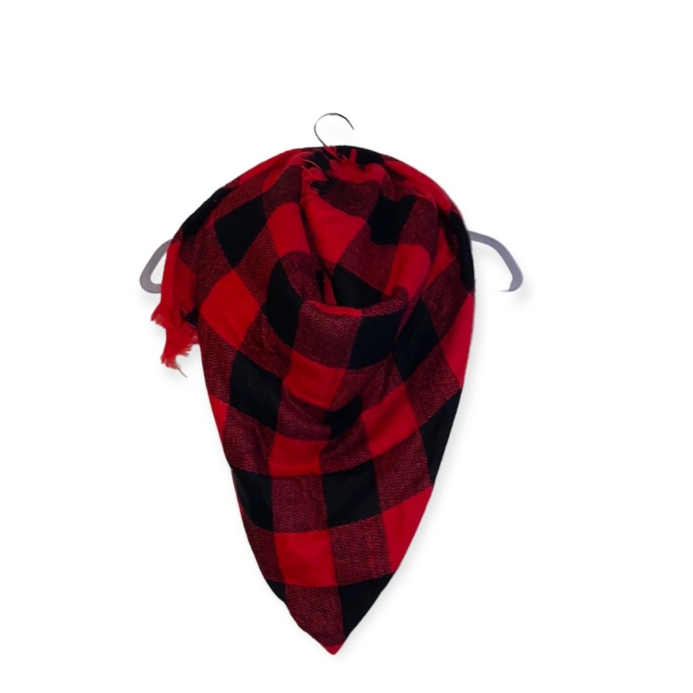 Red and black blanket scarf